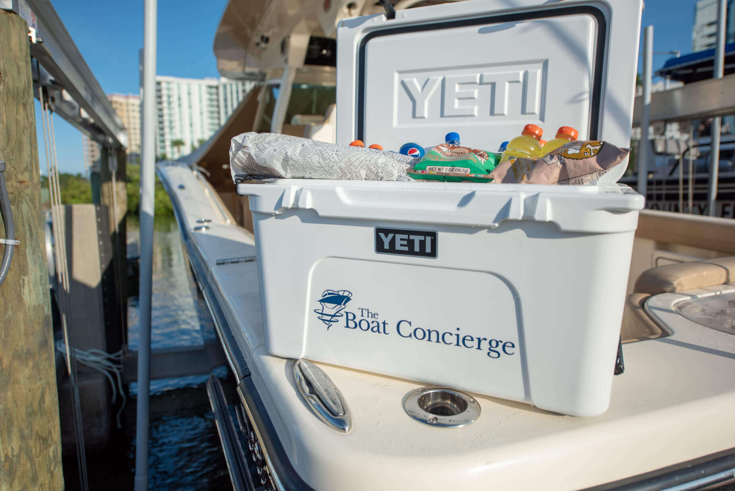 the boat concierge services drinks cooler