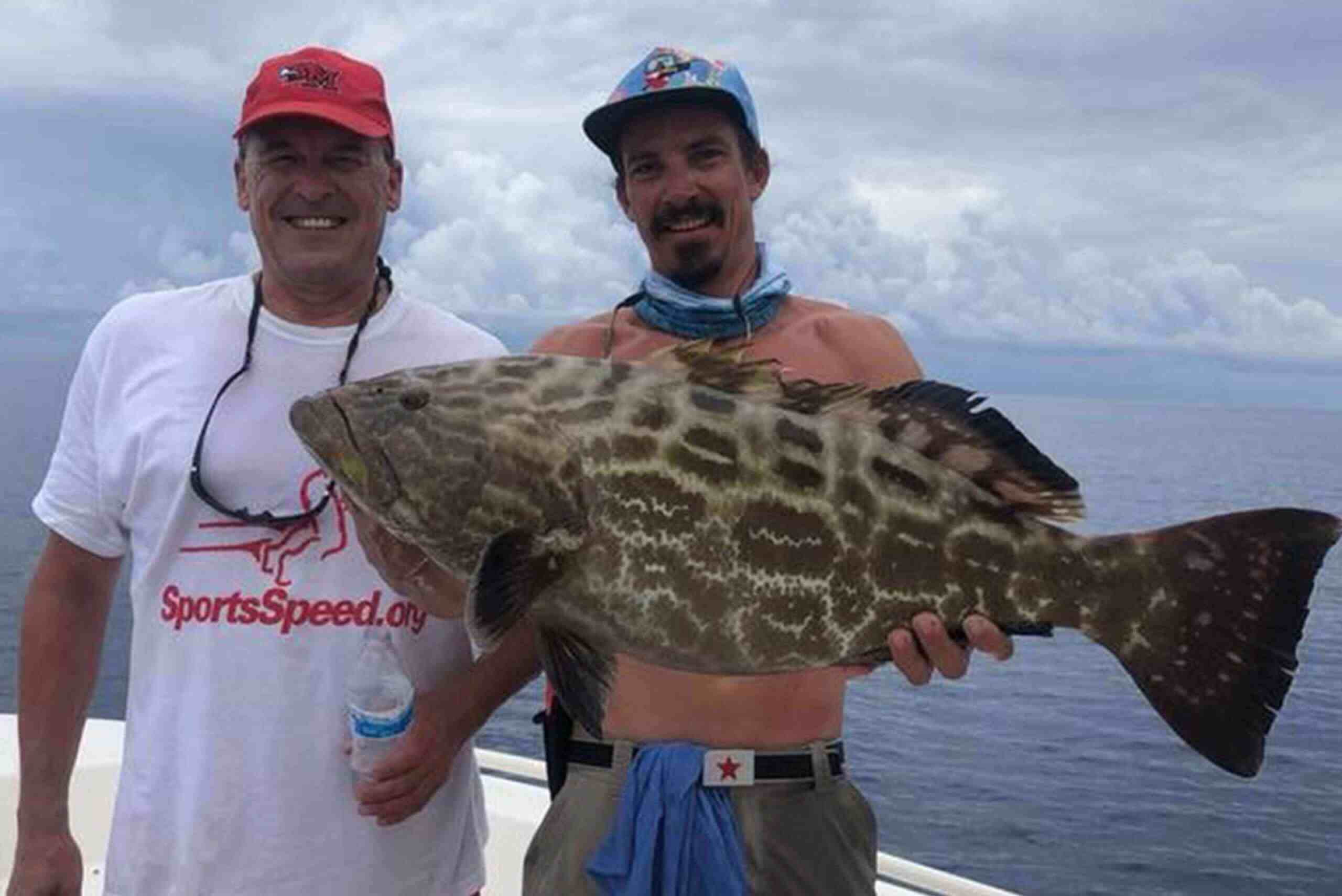 Captain Gabe and a man caught a big fish boat charter services